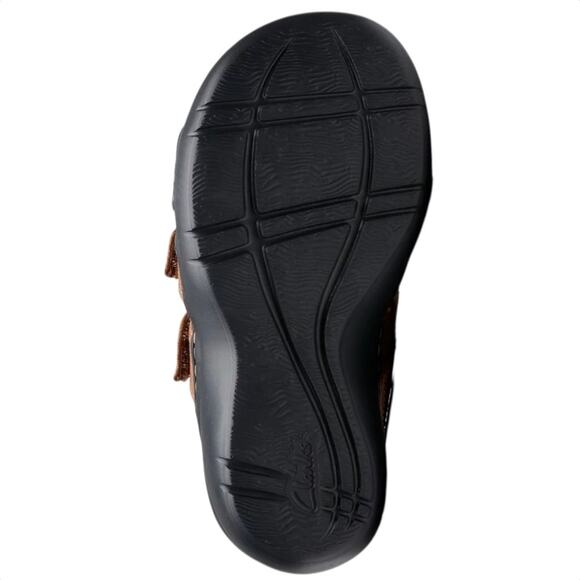 Clarks Women's Merliah 2 Bali Wedge Leather Platform Sandals Tan Size 5 1/2 - Picture 5 of 5